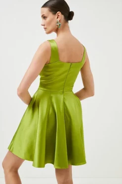 Best Sale β Karen Millen Italian Structured Satin Full π Skirted Mini π Dress β 9 Best Sale β Karen Millen Italian Structured Satin Full π Skirted Mini π Dress β -Dresses Sales Store akk03844 chartreuse xl 2