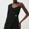 Cheapest π Karen Millen Compact Stretch Viscose Wrap Tux Mini π Dress π 1 Cheapest π Karen Millen Compact Stretch Viscose Wrap Tux Mini π Dress π -Dresses Sales Store akk07047 black xl
