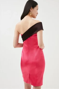 Outlet π Karen Millen Italian Structured Satin Contrast Bow Mini π Dress π₯ 9 Outlet π Karen Millen Italian Structured Satin Contrast Bow Mini π Dress π₯ -Dresses Sales Store akk07425 pink xl 2