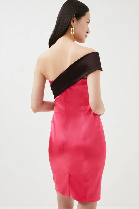Outlet π Karen Millen Italian Structured Satin Contrast Bow Mini π Dress π₯ 5 Outlet π Karen Millen Italian Structured Satin Contrast Bow Mini π Dress π₯ - Image 3