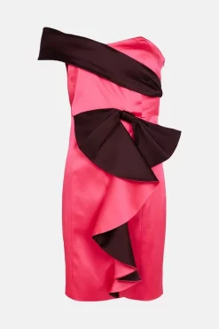 Outlet π Karen Millen Italian Structured Satin Contrast Bow Mini π Dress π₯ 10 Outlet π Karen Millen Italian Structured Satin Contrast Bow Mini π Dress π₯ -Dresses Sales Store akk07425 pink xl 3