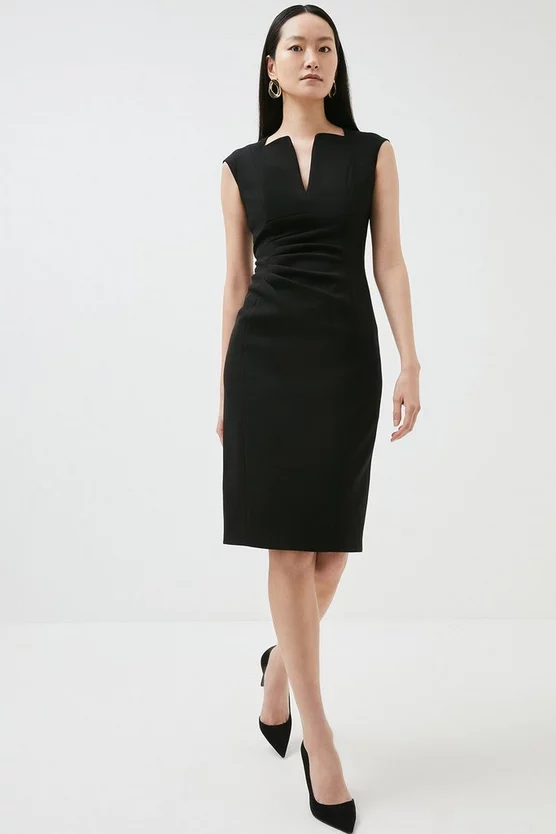 Best Sale π Karen Millen Compact Stretch Envelope Neck Pencil Midi π Dress π 4 Best Sale π Karen Millen Compact Stretch Envelope Neck Pencil Midi π Dress π - Image 2