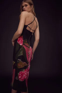 Cheap 🔥 Karen Millen Shadow Placed Deep V Bodycon Midi 💯 -Dresses Sales Store bkk00635 floral xl 2