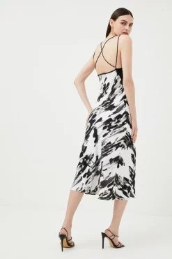 Hot Sale 𧨠Karen Millen Abstract Viscose Crepe Slip π Dress π 10 Hot Sale 𧨠Karen Millen Abstract Viscose Crepe Slip π Dress π -Dresses Sales Store bkk01252 mono xl 2