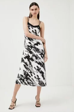 Hot Sale 𧨠Karen Millen Abstract Viscose Crepe Slip π Dress π 12 Hot Sale 𧨠Karen Millen Abstract Viscose Crepe Slip π Dress π -Dresses Sales Store bkk01252 mono xl 4