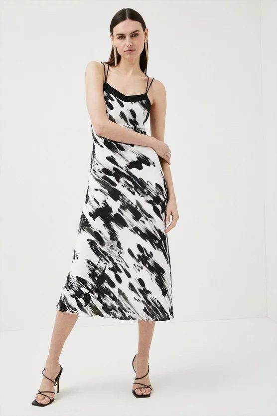 Hot Sale 𧨠Karen Millen Abstract Viscose Crepe Slip π Dress π 7 Hot Sale 𧨠Karen Millen Abstract Viscose Crepe Slip π Dress π - Image 5