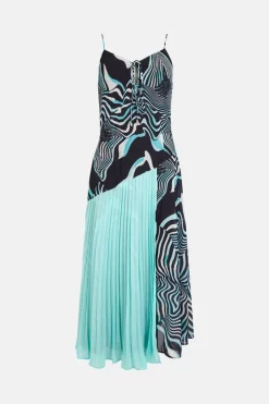 Best deal 😀 Karen Millen Distorted Zebra On Pleats Strappy Woven Midi 🎁 -Dresses Sales Store bkk01807 zebra xl 3