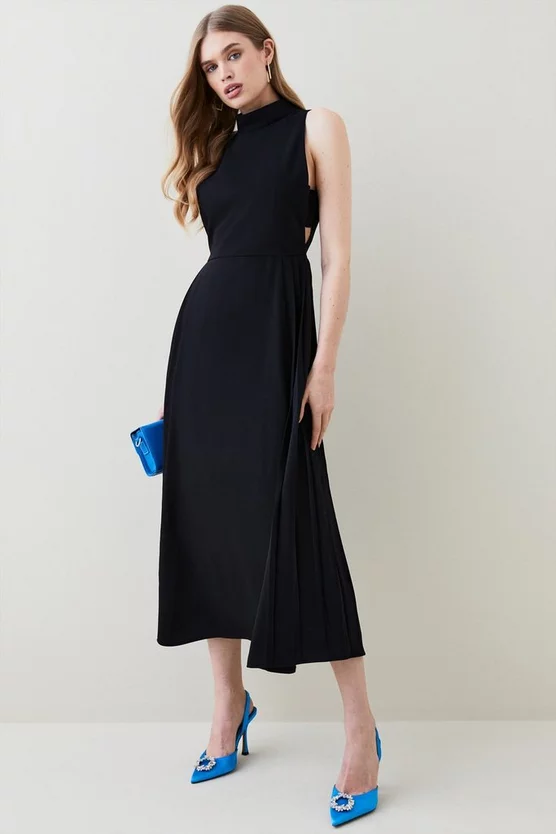 Outlet β¨ Karen Millen Soft Tailored Pleated Panel Midaxi π Dress π 2 Outlet β¨ Karen Millen Soft Tailored Pleated Panel Midaxi π Dress π