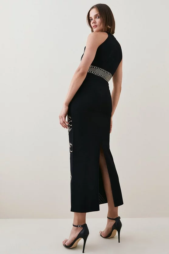 Outlet ๐ Karen Millen All Over Baroque Hot Fix Halter Neck Neck Midaxi ๐ Dress ๐ 5 Outlet ๐ Karen Millen All Over Baroque Hot Fix Halter Neck Neck Midaxi ๐ Dress ๐ - Image 3