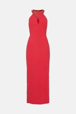 Flash Sale π― Karen Millen Enamel Chain Detail Halter Maxi π Dress 𧨠12 Flash Sale π― Karen Millen Enamel Chain Detail Halter Maxi π Dress 𧨠-Dresses Sales Store bkk02399 coral xl 3
