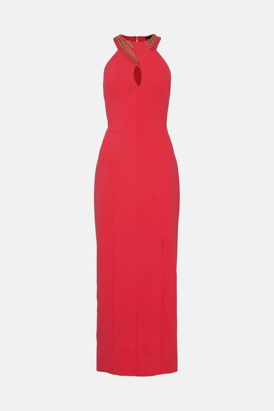 Flash Sale π― Karen Millen Enamel Chain Detail Halter Maxi π Dress 𧨠6 Flash Sale π― Karen Millen Enamel Chain Detail Halter Maxi π Dress 𧨠- Image 4