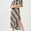 New π― Karen Millen Viscose Satin Snake Cowel Woven Midi π Dress π 1 New π― Karen Millen Viscose Satin Snake Cowel Woven Midi π Dress π -Dresses Sales Store bkk02647 snake xl