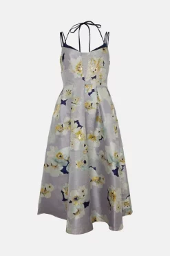 Deals π Karen Millen Floral Jacquard Strappy Midi Woven Prom π Dress β 10 Deals π Karen Millen Floral Jacquard Strappy Midi Woven Prom π Dress β -Dresses Sales Store bkk02864 floral xl 3