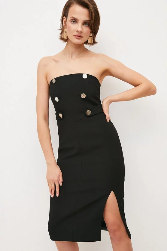 Flash Sale โ Karen Millen Compact Stretch Button Bandeau Midi ๐ Dress โค๏ธ 4 Flash Sale โ Karen Millen Compact Stretch Button Bandeau Midi ๐ Dress โค๏ธ - Image 2