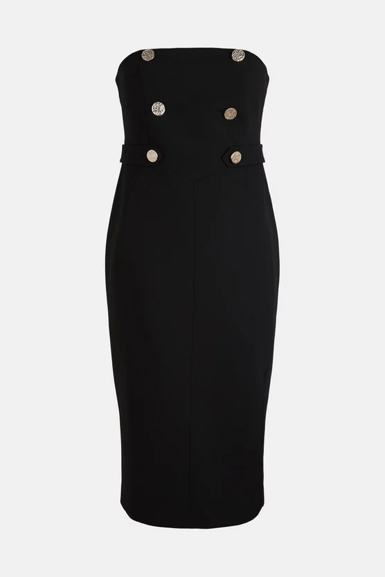 Flash Sale โ Karen Millen Compact Stretch Button Bandeau Midi ๐ Dress โค๏ธ 6 Flash Sale โ Karen Millen Compact Stretch Button Bandeau Midi ๐ Dress โค๏ธ - Image 4
