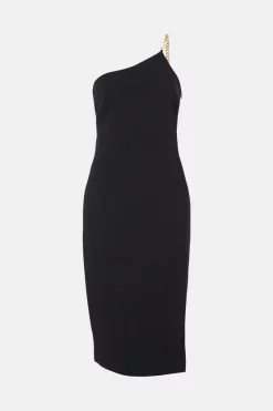 Hot Sale β Karen Millen Compact Viscose Chain One Shoulder Column Midi π Dress 𧨠10 Hot Sale β Karen Millen Compact Viscose Chain One Shoulder Column Midi π Dress 𧨠-Dresses Sales Store bkk03174 black xl 3