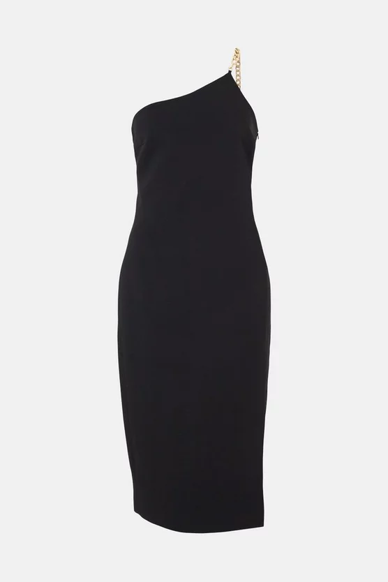 Hot Sale β Karen Millen Compact Viscose Chain One Shoulder Column Midi π Dress 𧨠6 Hot Sale β Karen Millen Compact Viscose Chain One Shoulder Column Midi π Dress 𧨠- Image 4
