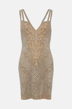 Best deal β¨ Karen Millen Crystal Embellished Strappy Mini π Dress π 10 Best deal β¨ Karen Millen Crystal Embellished Strappy Mini π Dress π -Dresses Sales Store bkk03545 nude xl 3