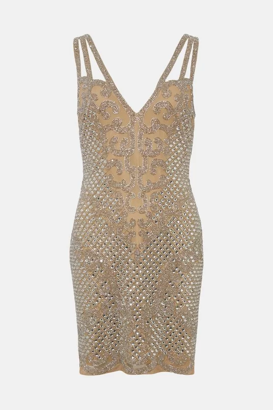 Best deal β¨ Karen Millen Crystal Embellished Strappy Mini π Dress π 6 Best deal β¨ Karen Millen Crystal Embellished Strappy Mini π Dress π - Image 4
