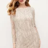 Flash Sale 🛒 Karen Millen Crystal Embellished Fringed Mini 👗 Dress 🧨 -Dresses Sales Store bkk03549 blush xl