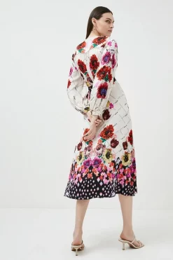 Brand new 💯 Karen Millen Viscose Satin Mirrored Woven Midi Wrap 👗 Dress 🤩 8 Brand new 💯 Karen Millen Viscose Satin Mirrored Woven Midi Wrap 👗 Dress 🤩 -Dresses Sales Store bkk03667 floral xl 2
