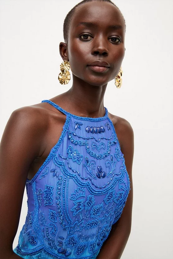 Flash Sale π€© Karen Millen Ombre Fringe Strappy Beaded Maxi π Dress β€οΈ 5 Flash Sale π€© Karen Millen Ombre Fringe Strappy Beaded Maxi π Dress β€οΈ - Image 3