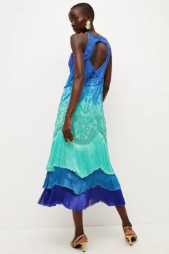 Flash Sale π€© Karen Millen Ombre Fringe Strappy Beaded Maxi π Dress β€οΈ 13 Flash Sale π€© Karen Millen Ombre Fringe Strappy Beaded Maxi π Dress β€οΈ -Dresses Sales Store bkk03750 blue xl 4