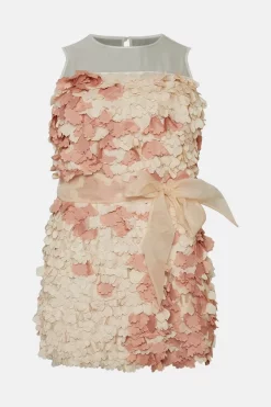 Wholesale ⭐ Karen Millen Plus Size Applique & Organza Tie Waist Mini 🌟 -Dresses Sales Store bkk04358 blush xl 3