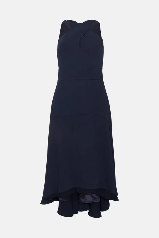 Best deal โจ Karen Millen Soft Tailored Cross Over Neck High Low Midi ๐ Dress ๐ 6 Best deal โจ Karen Millen Soft Tailored Cross Over Neck High Low Midi ๐ Dress ๐ - Image 4