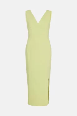 Best deal 😀 Karen Millen Structured Seam Detail Column Midaxi 👗 Dress 🤩 -Dresses Sales Store bkk04452 lime xl 3