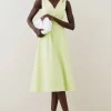 Coupon 🛒 Karen Millen Structured Seam Detail Full Midi 👗 Dress ❤️ -Dresses Sales Store bkk04453 soft20lime xl