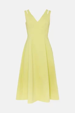 Coupon 🛒 Karen Millen Structured Seam Detail Full Midi 👗 Dress ❤️ -Dresses Sales Store bkk04453 soft20lime xl 3