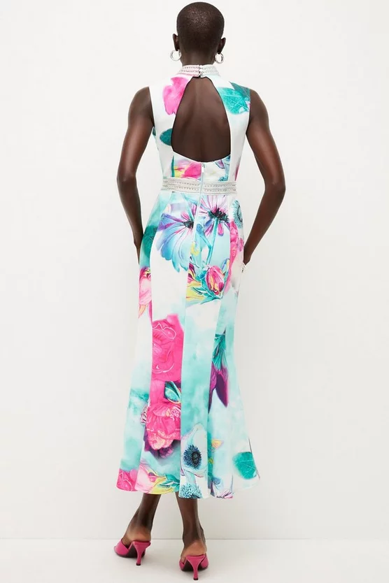 Flash Sale π Karen Millen Diamante Trim Floral Woven Midi π Dress π₯ 5 Flash Sale π Karen Millen Diamante Trim Floral Woven Midi π Dress π₯ - Image 3