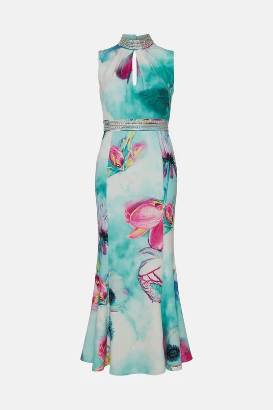 Flash Sale π Karen Millen Diamante Trim Floral Woven Midi π Dress π₯ 6 Flash Sale π Karen Millen Diamante Trim Floral Woven Midi π Dress π₯ - Image 4