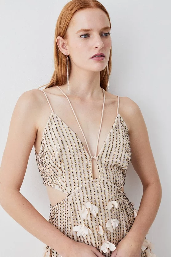 Top 10 π Karen Millen Crystal Applique Deep V Woven Mini π Dress π 4 Top 10 π Karen Millen Crystal Applique Deep V Woven Mini π Dress π - Image 2
