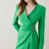 Deals π Karen Millen Strong Shoulder Wrap Mini π Dress βοΈ 2 Deals π Karen Millen Strong Shoulder Wrap Mini π Dress βοΈ -Dresses Sales Store bkk04657 green xl