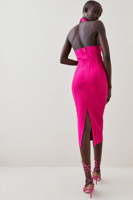 Outlet ๐งจ Karen Millen Bandage Knit Halter Neck Figure Form ๐ Dress ๐คฉ 5 Outlet ๐งจ Karen Millen Bandage Knit Halter Neck Figure Form ๐ Dress ๐คฉ - Image 3