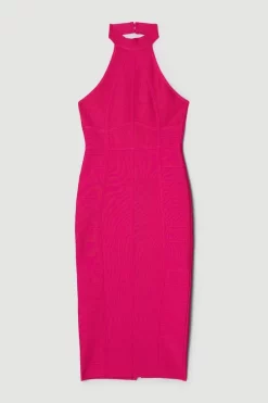 Outlet ๐งจ Karen Millen Bandage Knit Halter Neck Figure Form ๐ Dress ๐คฉ 12 Outlet ๐งจ Karen Millen Bandage Knit Halter Neck Figure Form ๐ Dress ๐คฉ -Dresses Sales Store bkk05024 fuchsia xl 3