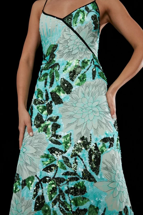 Outlet β¨ Karen Millen Floral Embroidery And Embellished Slip π Dress π 3 Outlet β¨ Karen Millen Floral Embroidery And Embellished Slip π Dress π - Image 2