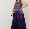Cheap 💯 Karen Millen Plus Size Geo Guipure Metallic Woven Midi 🤩 -Dresses Sales Store bkk06139 purple xl