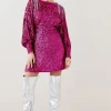 Buy π Karen Millen Tall Sequin & Crystal Embellished Woven π Dress π 2 Buy π Karen Millen Tall Sequin & Crystal Embellished Woven π Dress π -Dresses Sales Store bkk06605 hot20pink xl