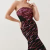 Wholesale 😍 Karen Millen Petite Abstract Sequin Bandeau 👗 Dress 🌟