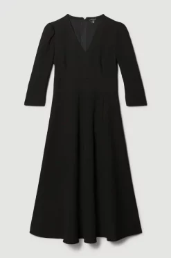 Best reviews of 😍 Karen Millen Structured Crepe Full 👗 Skirted Midi 👗 Dress 😍 -Dresses Sales Store bkk06918 black xl 3