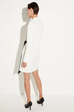 Best reviews of ⭐ Karen Millen Satin Tux Tie Side Mini 👗 Dress 🔔 -Dresses Sales Store bkk06972 mono xl 4