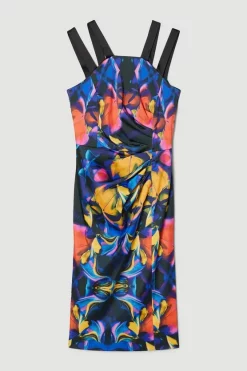Best deal 😍 Karen Millen Weston Mirrored Marble Print Pencil Midi Drs 🎁 -Dresses Sales Store bkk06990 multi xl 3