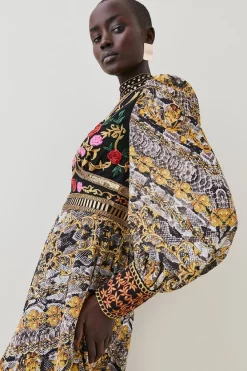 Budget 🧨 Karen Millen Baroque Embroidered And Bead Woven Mini 👗 Dress 😀 -Dresses Sales Store bkk07046 multi xl 4