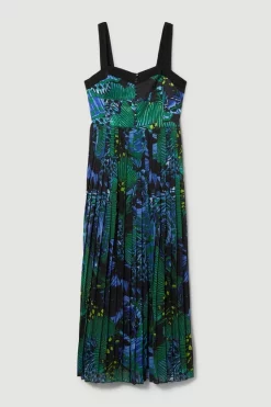 Hot Sale 🎉 Karen Millen Plus Size Top Stitch Pleated Butterfly Woven Midi 👗 Dress 🎁 -Dresses Sales Store bkk07052 green xl 3