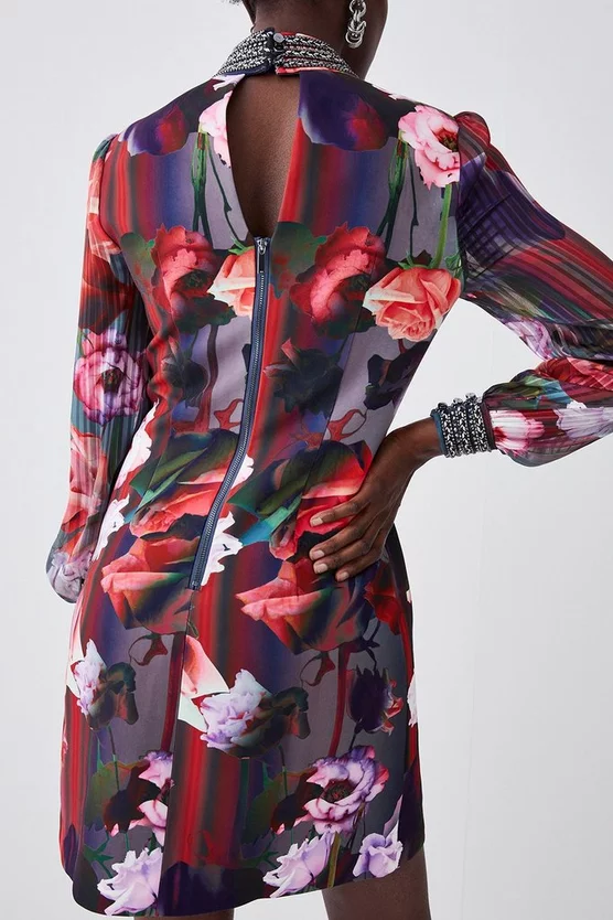 New π― Karen Millen Diamante Trim Floral Woven Mini π Dress π€© 7 New π― Karen Millen Diamante Trim Floral Woven Mini π Dress π€© - Image 5