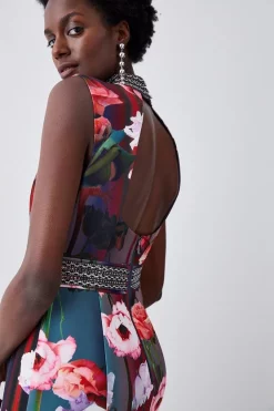 Coupon π Karen Millen Diamante Trim Floral Woven Maxi π Dress π 12 Coupon π Karen Millen Diamante Trim Floral Woven Maxi π Dress π -Dresses Sales Store bkk07114 floral xl 4