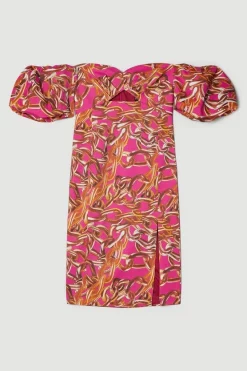 Best reviews of ✔️ Karen Millen Italian Signature Stretch Chain Bardot Pencil Midi 👗 Dress 🤩 -Dresses Sales Store bkk07145 pink xl 3